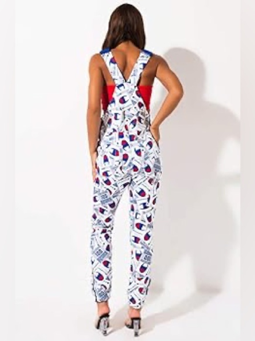 Champion Super Fleece 3.0 Overall an all-over jock tag print unisex size M - Picture 4 of 14